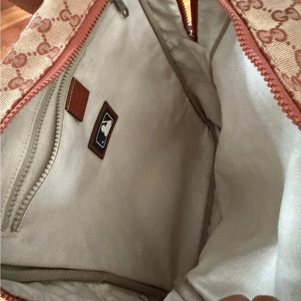 Gucci Tan and Brown Backpack
